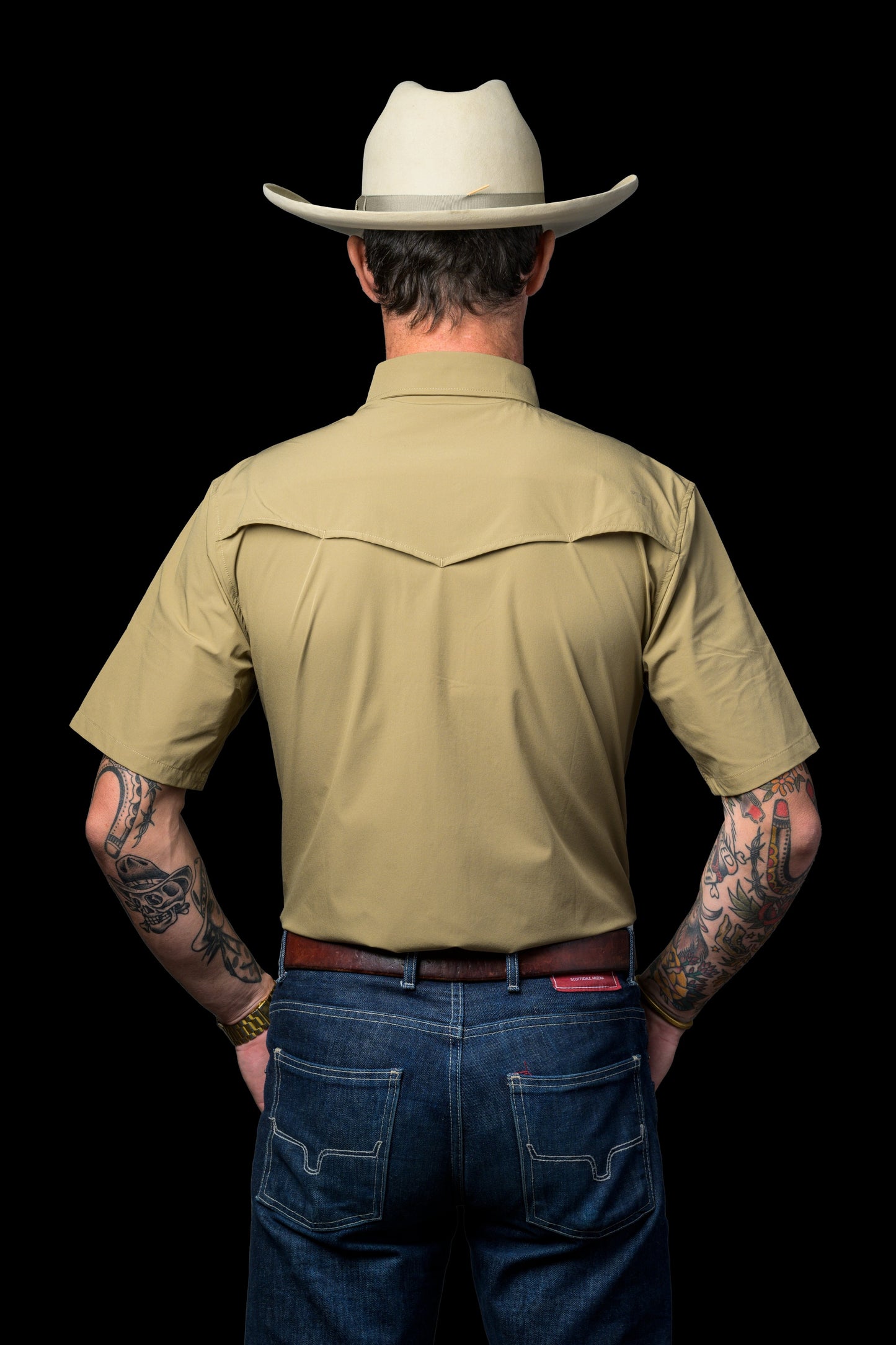 Ferrell Men's Core Khaki Short Sleeve Western Shirt