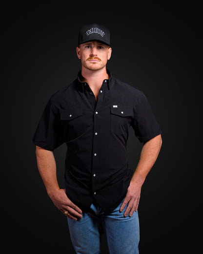 Ferrell Men's Core Black Short Sleeve Western Shirt