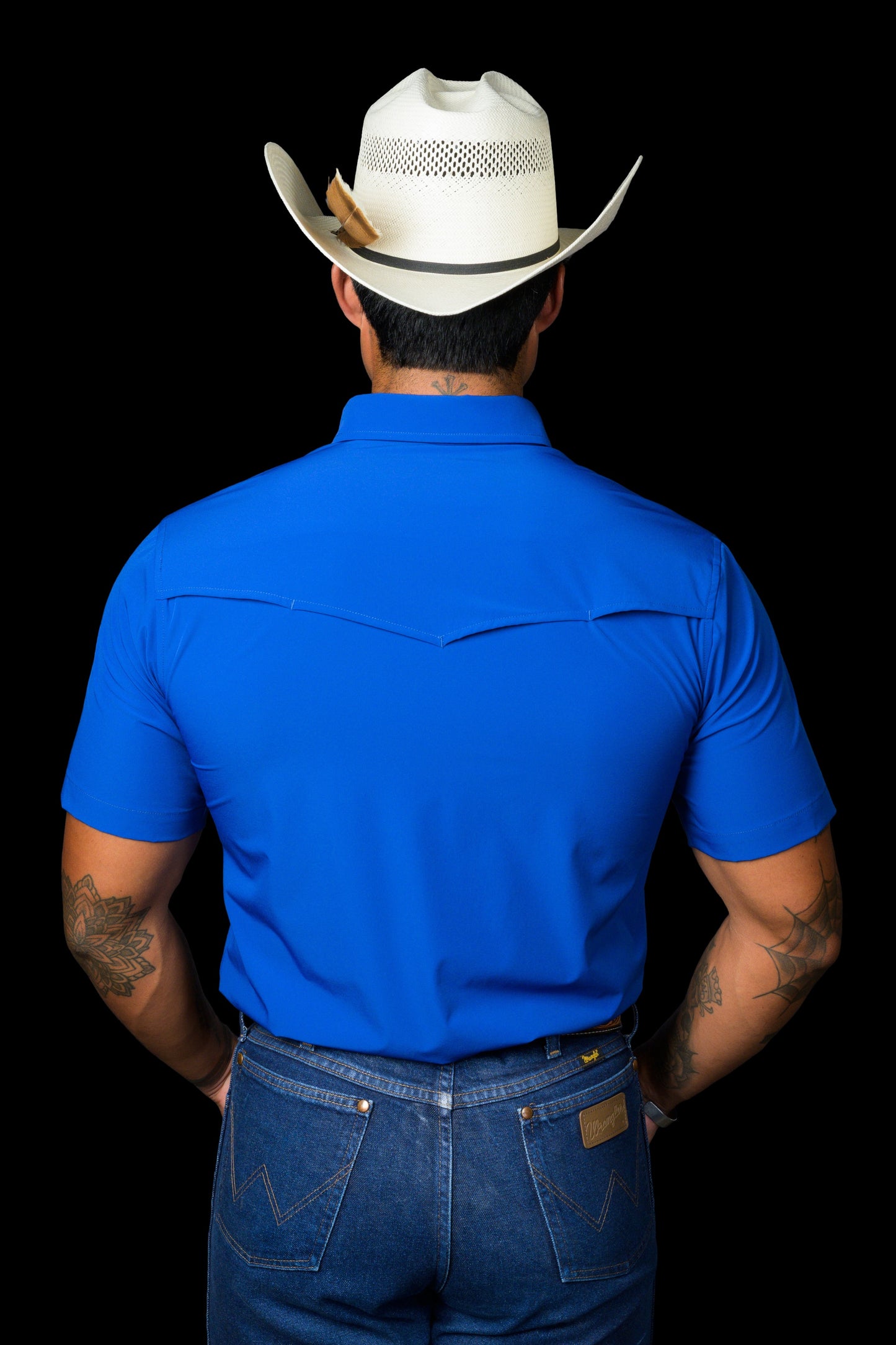 Ferrell Men's Core Cobalt Blue Short Sleeve Western Shirt