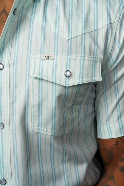 Ferrell Men's The Jack Green Short Sleeve Western Shirt