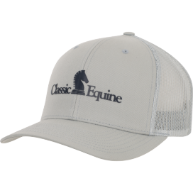 Classic Equine Trucker Snapback Cap, Silicone Logo