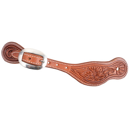 Martin Rancher Spur Straps with Alpine Flower