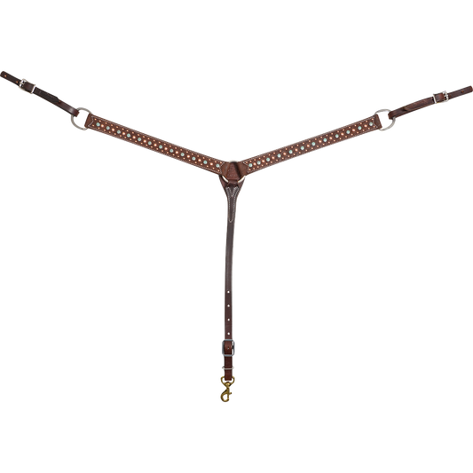 Martin Chocolate Breastcollar with Floral Dots