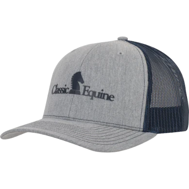 Classic Equine Trucker Snapback Cap, Silicone Logo