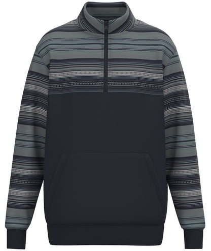 Hooey Boy's Navy Stripe 1/4 Zip Pullover