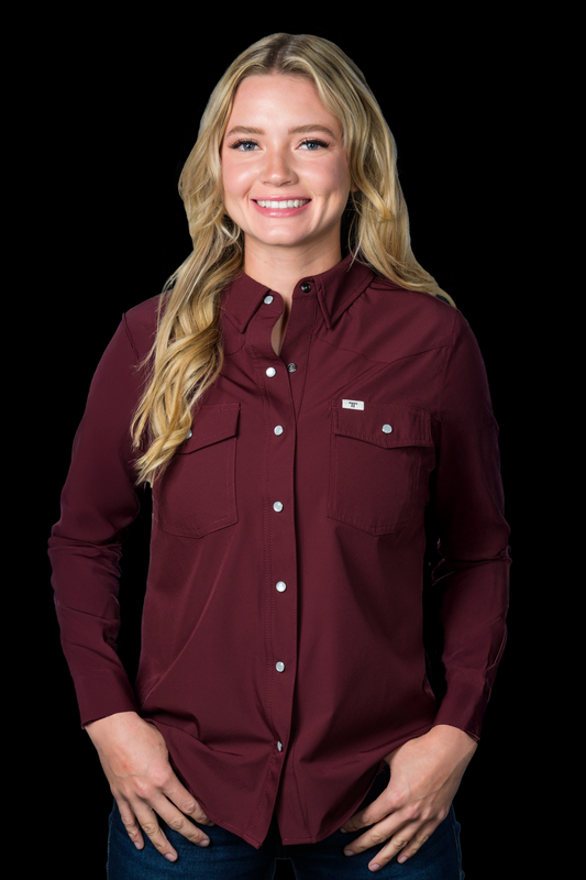 Ferrell Women's Core Maroon Western Shirt