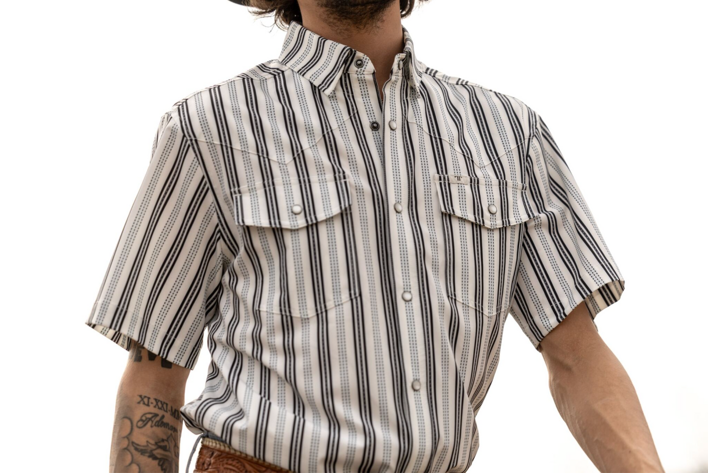 Ferrell Men's The Jake White Short Sleeve Western Shirt