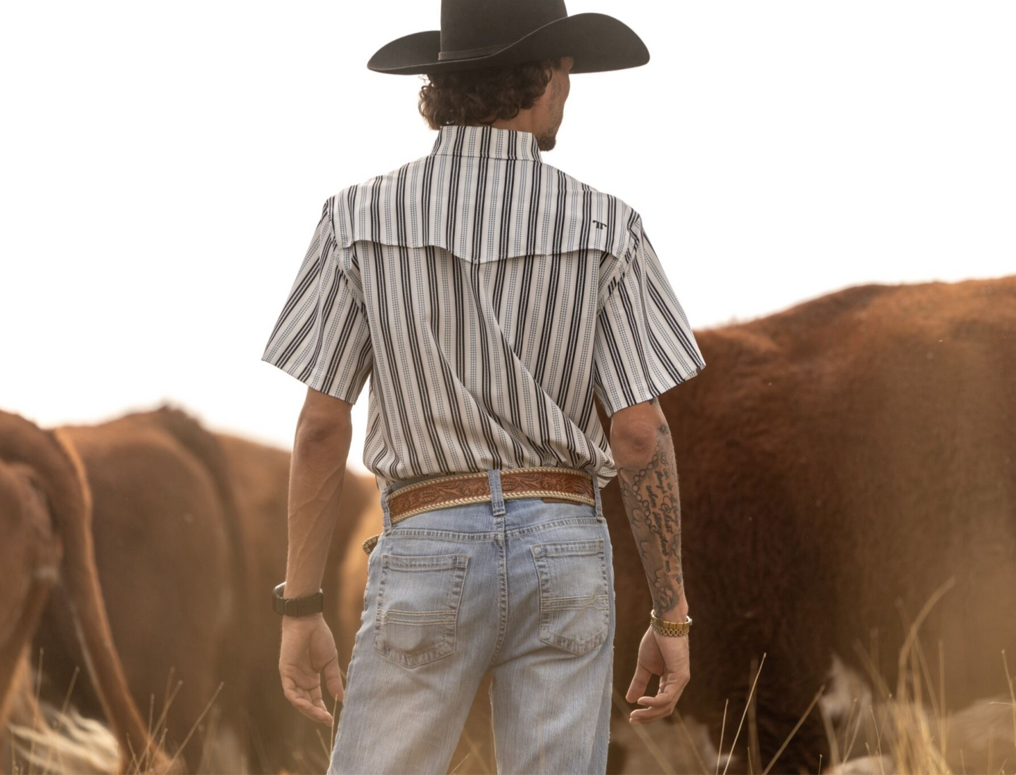Ferrell Men's The Jake White Short Sleeve Western Shirt