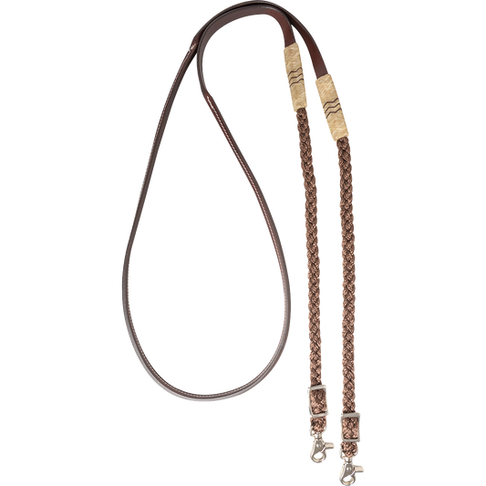 Cashel Adjustable Reins with Flat Braid Ends