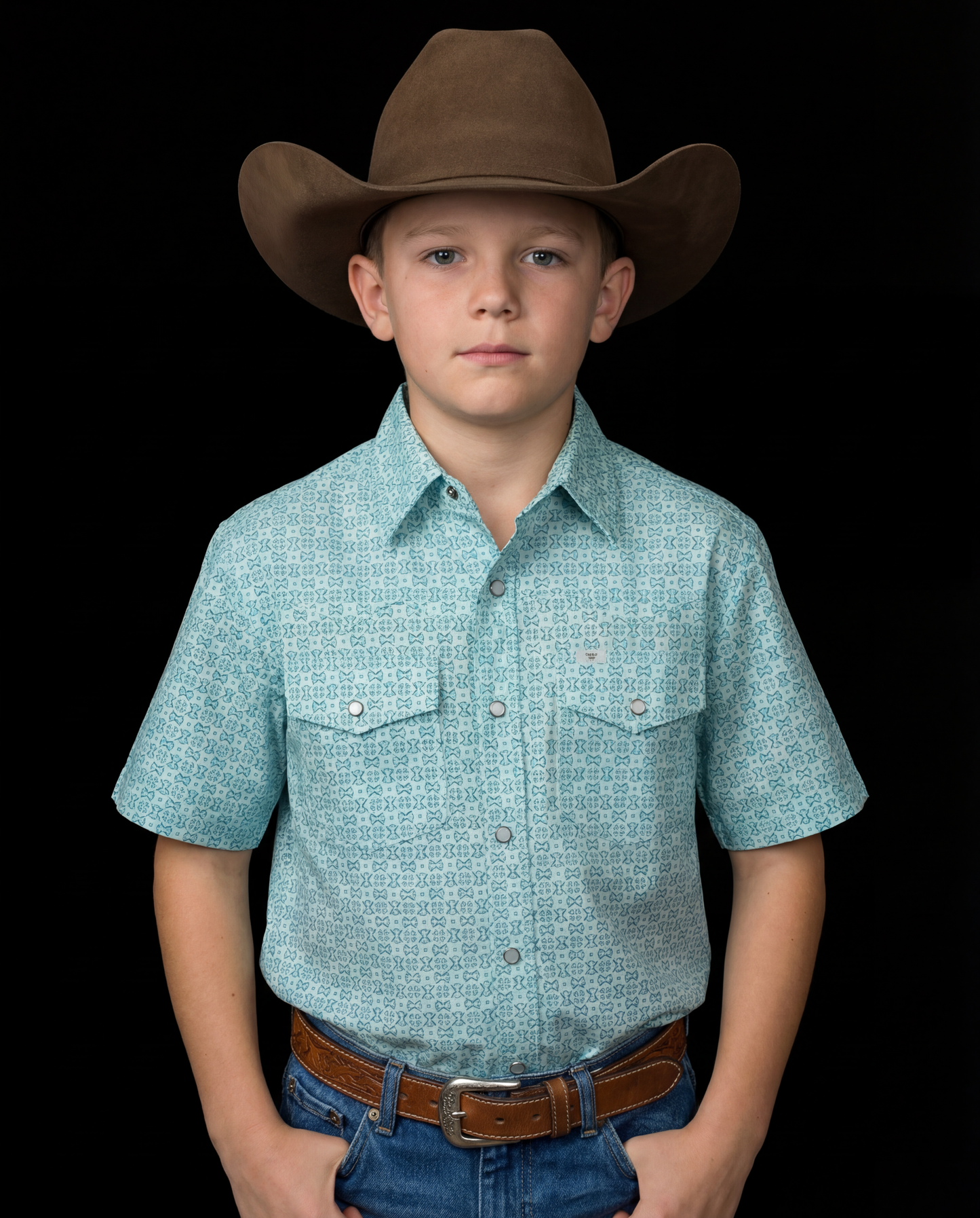 Ferrell Boy's Pierce Short Sleeve Western Shirt