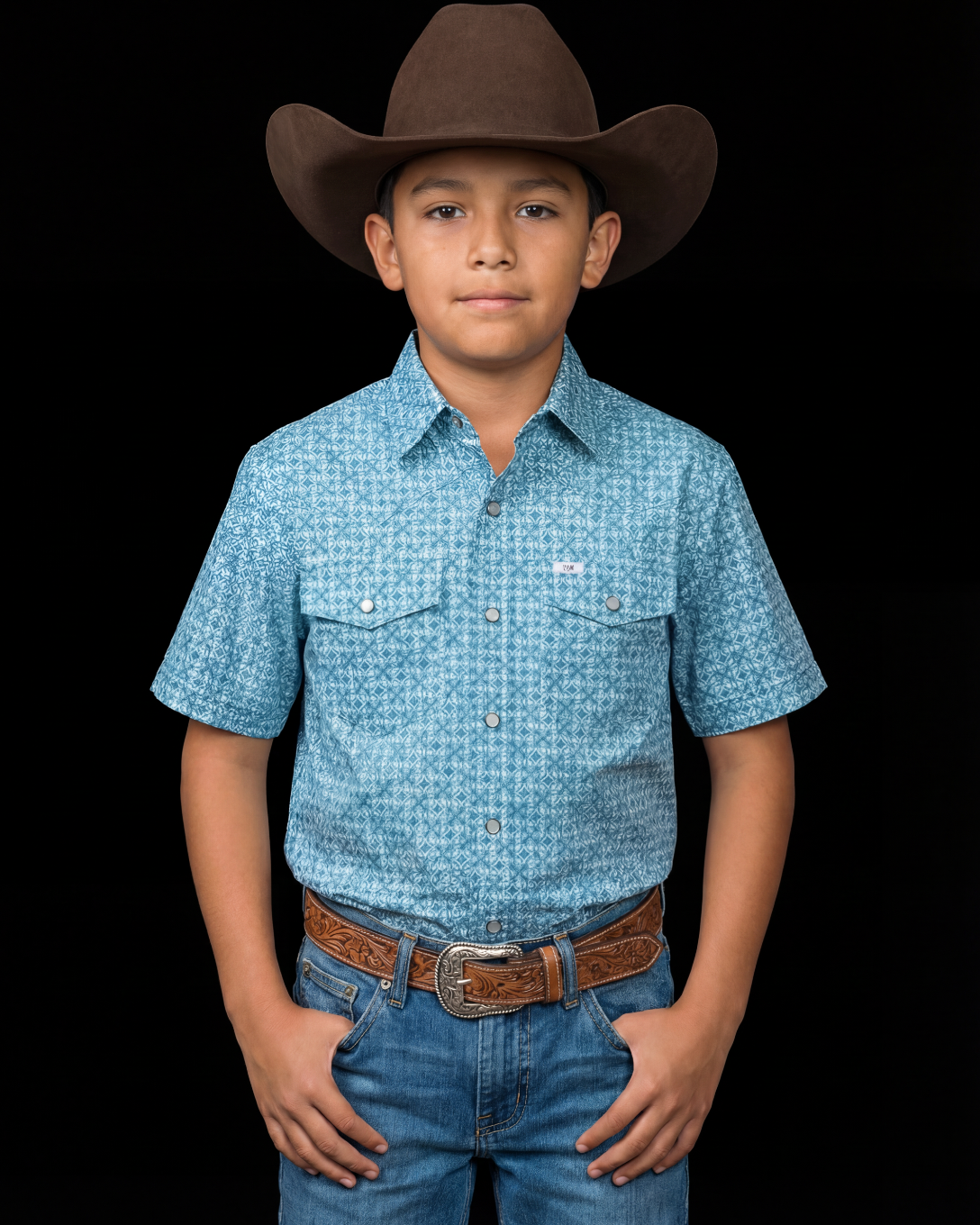 Ferrell Boy's Clint Short Sleeve Western Shirt