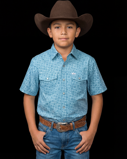 Ferrell Boy's Clint Short Sleeve Western Shirt