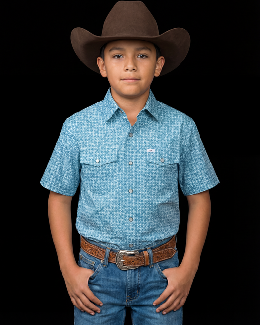 Ferrell Boy's Clint Short Sleeve Western Shirt