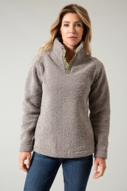 Kimes Ranch Women's Gray Fozzie Fleece Pullover