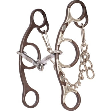Sherry Cervi Barrel Short Shank Gag Barrel Bit - Browned Iron