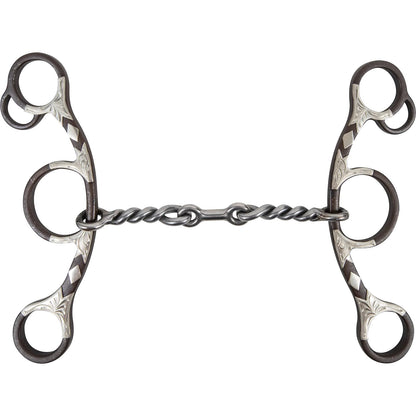 Sherry Cervi Barrel Bit Gag Long Shank - Browned Iron