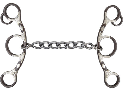 Sherry Cervi Barrel Bit Gag Long Shank - Browned Iron