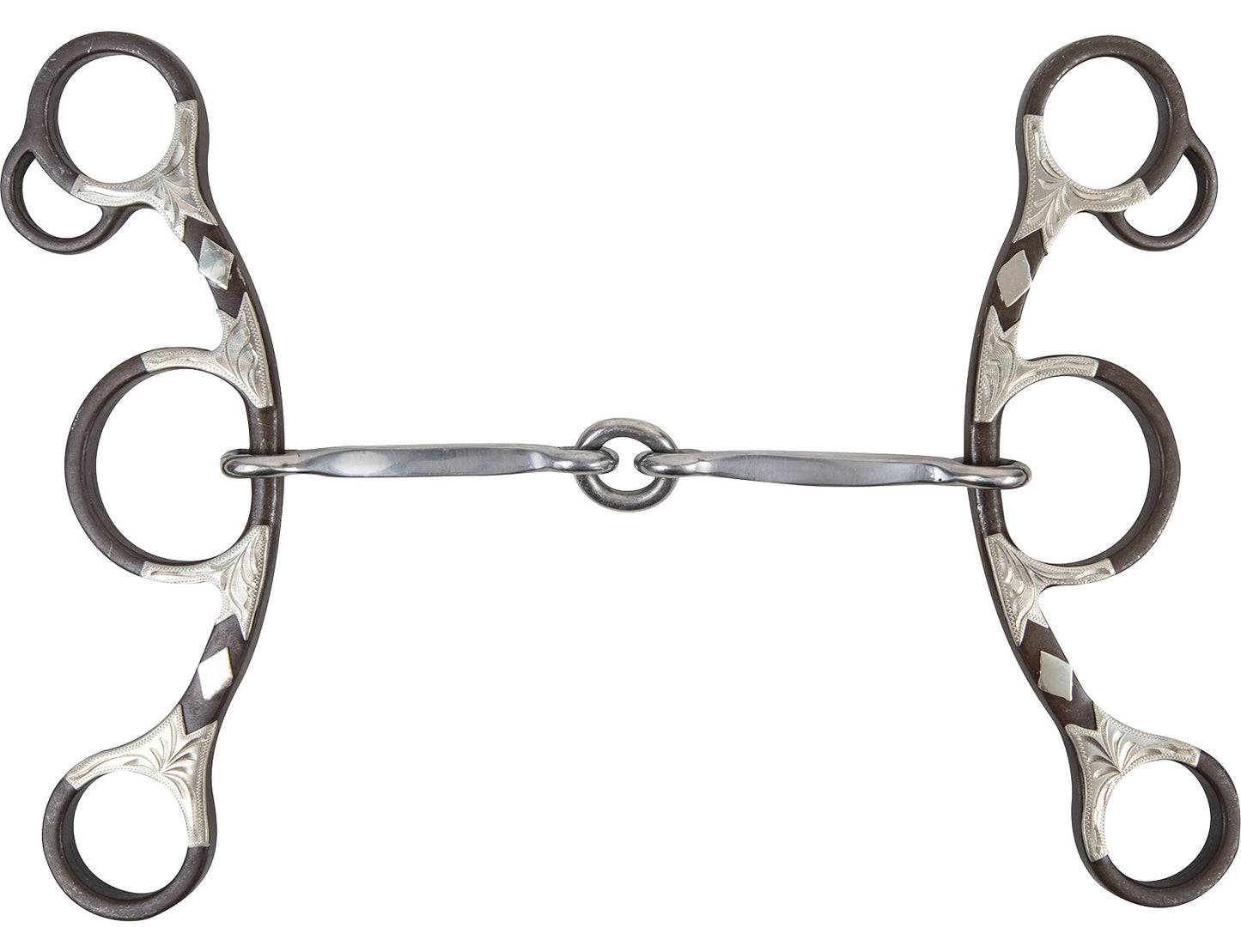 Sherry Cervi Barrel Bit Gag Long Shank - Browned Iron