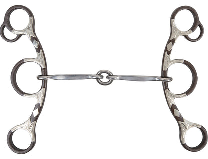 Sherry Cervi Barrel Bit Gag Long Shank - Browned Iron