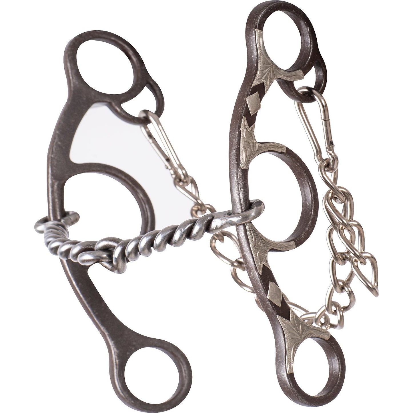 Sherry Cervi Barrel Bit Gag Short Shank - Browned Iron