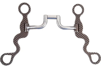 Classic Equine Square Hinge Port Bit -  8" Calvary Shank