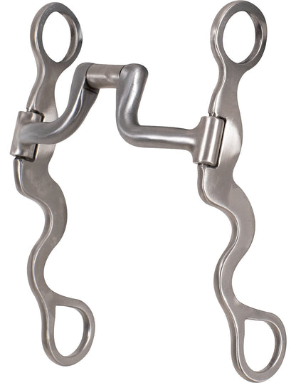 Classic Equine Square Hinge Port Bit -  8" Calvary Shank