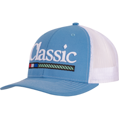 Classic Ropes Blue Large Embroidered Logo Cap
