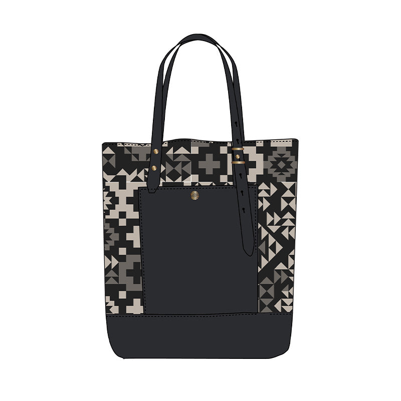 Pendleton Blue Ridge Black Open Tote