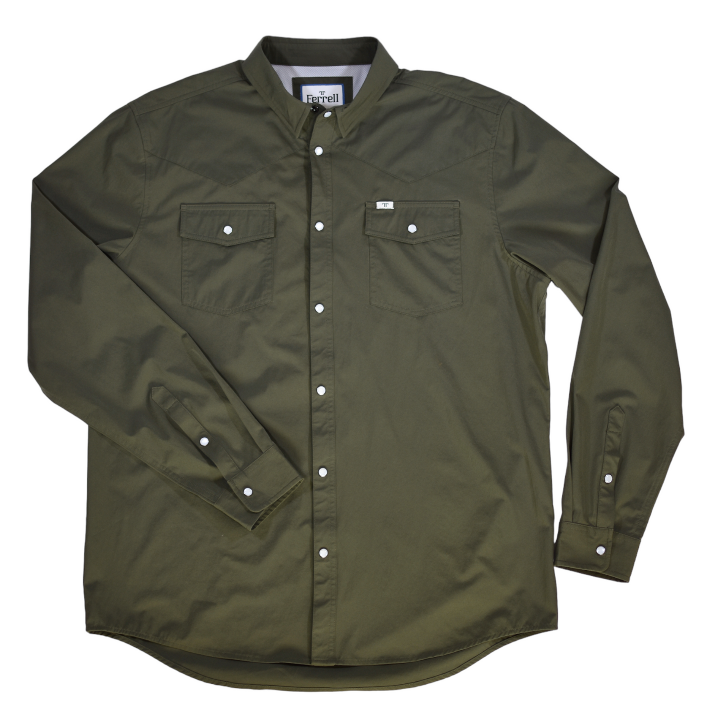 Ferrell Men's Core Olive Green Western Shirt