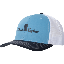 Classic Equine Trucker Snapback Cap, Silicone Logo
