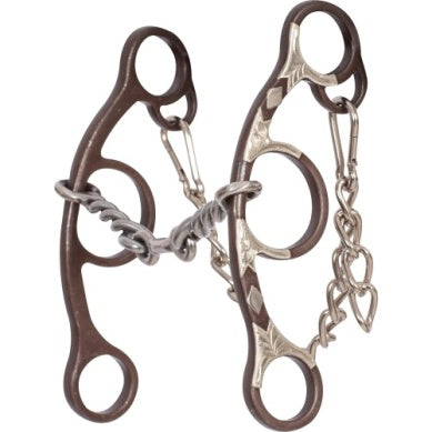 Sherry Cervi Barrel Bit Gag Short Shank - Browned Iron