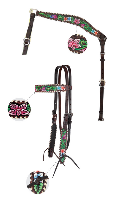 Circle Y "Vibrant Garden" Tack Set