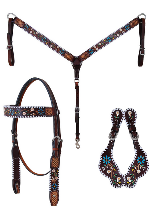 Rafter T "Floral Vine" Tack Set