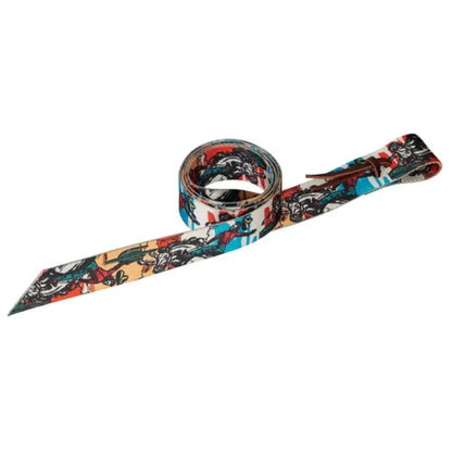 Weaver Patterned Poly Latigo Tie Strap 5’ Bucking Bronc Latigo