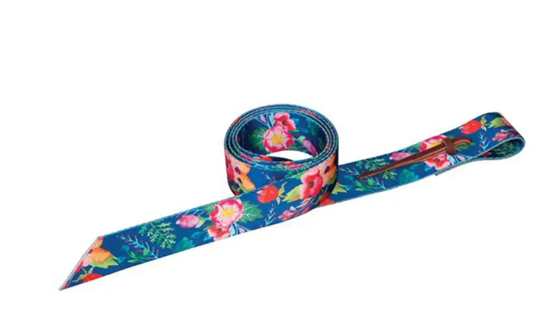 Weaver Patterned Poly Latigo Tie Strap 5’ Floral Watercolor Latigo