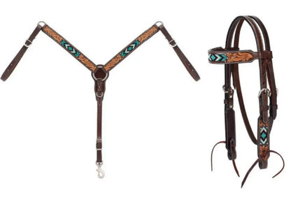 Weaver Turquoise Cross Turquoise Beaded Pony Tack Set Tack Set