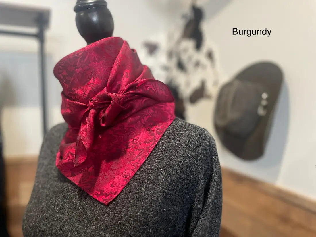 Wild Rags by Lois - Jacquard Burgundy / 36x36 Wild Rags & Scarves