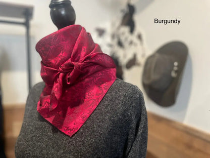 Wild Rags by Lois - Jacquard Burgundy / 36x36 Wild Rags & Scarves