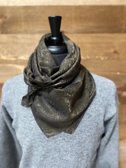 Wild Rags by Lois - Jacquard Chocolate Brown / 36x36 Wild Rags & Scarves