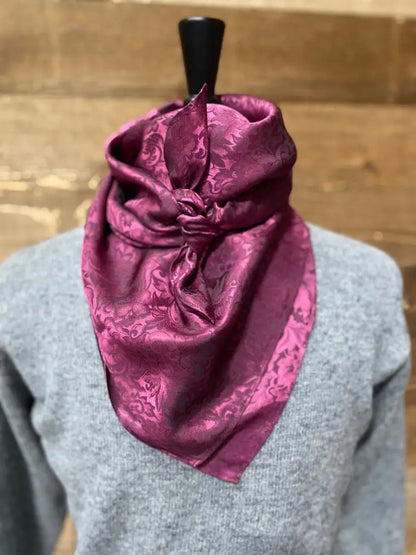 Wild Rags by Lois - Jacquard Garnet Rose / 36x36 Wild Rags & Scarves