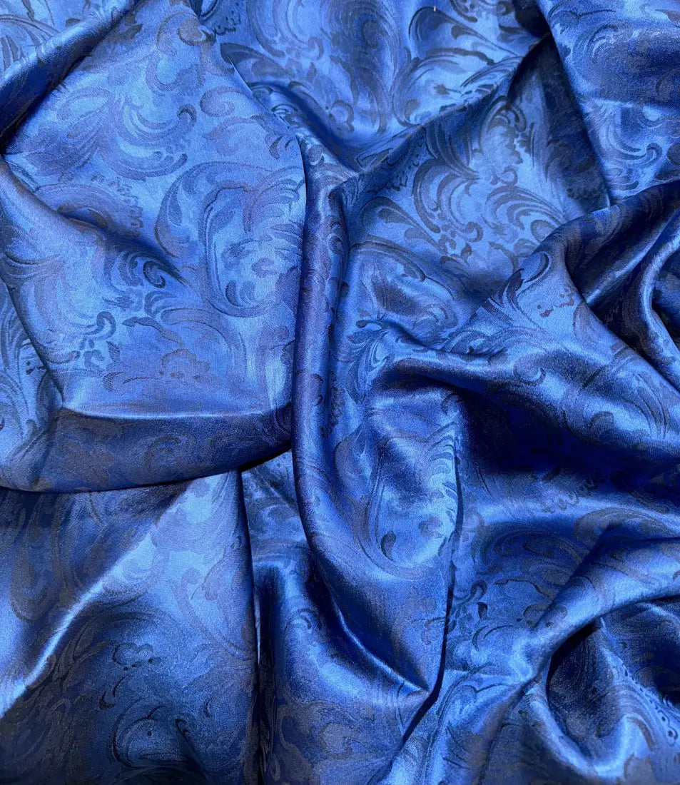 Wild Rags by Lois - Jacquard Royal Blue Swirl / 36x36 Wild Rags & Scarves