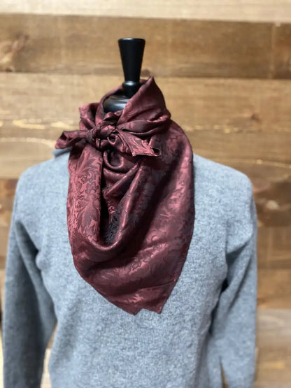 Wild Rags by Lois - Jacquard Wine / 36x36 Wild Rags & Scarves