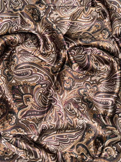 Wild Rags by Lois - Paisley Brown/Tan/Burgundy / 36x36 Wild Rags & Scarves