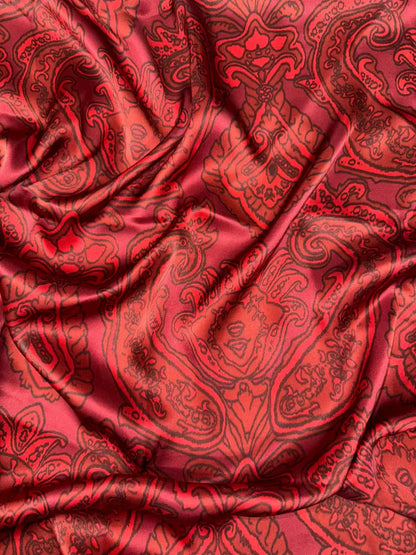 Wild Rags by Lois - Paisley Deep Heart Red / 36x36 Wild Rags & Scarves