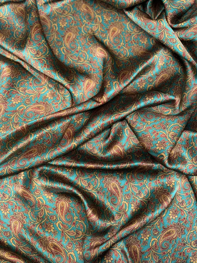 Wild Rags by Lois - Paisley Foulard Paisley Pine / 36x36 Wild Rags & Scarves