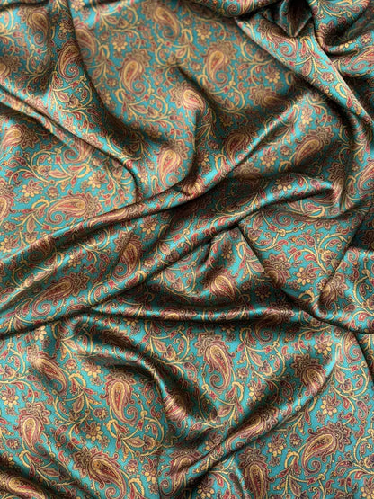 Wild Rags by Lois - Paisley Foulard Paisley Pine / 36x36 Wild Rags & Scarves