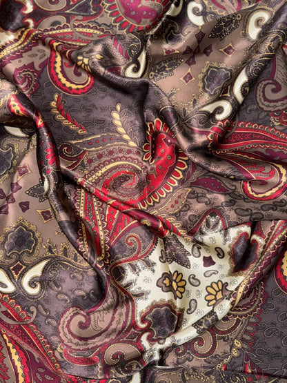 Wild Rags by Lois - Paisley Nouveau Coco / 36x36 Wild Rags & Scarves