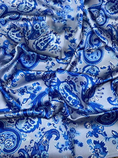 Wild Rags by Lois - Paisley Royal/Light Blue Diamond Paisley / 36x36 Wild Rags & Scarves