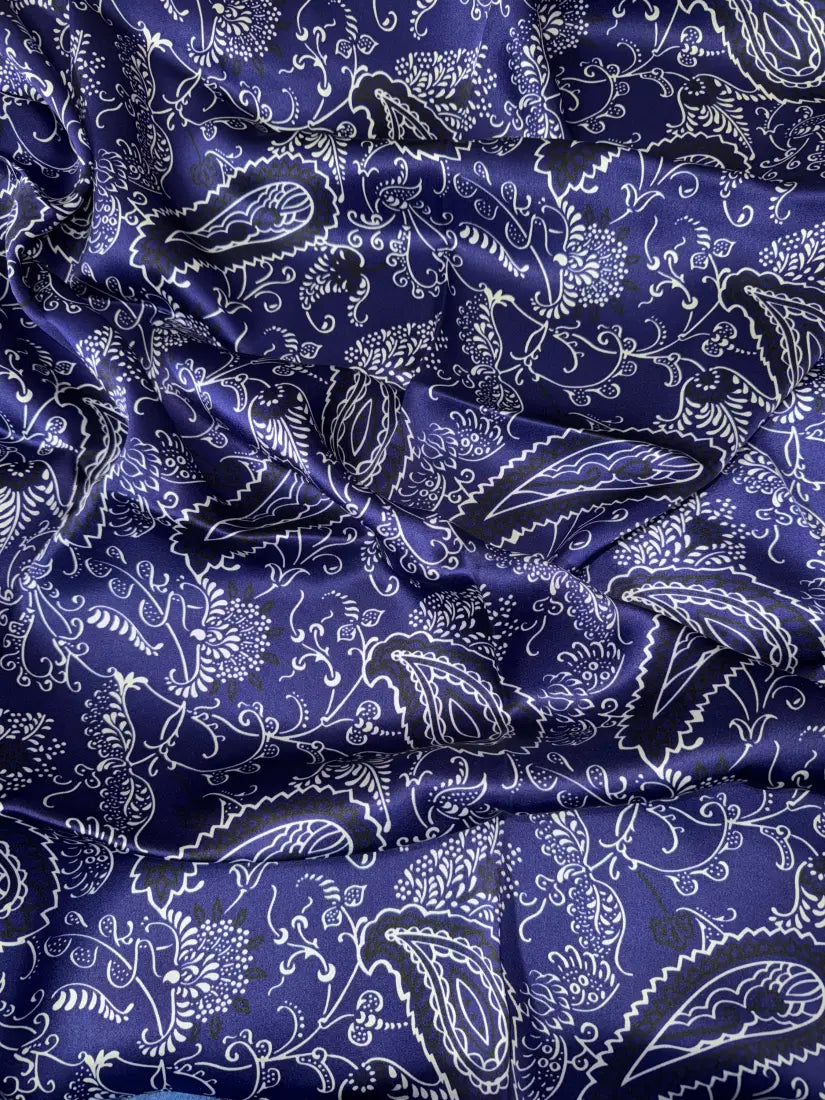 Wild Rags by Lois - Paisley Vine Navy / 36x36 Wild Rags & Scarves