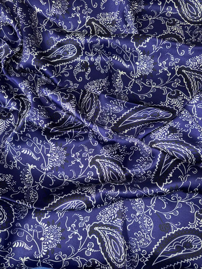 Wild Rags by Lois - Paisley Vine Navy / 36x36 Wild Rags & Scarves